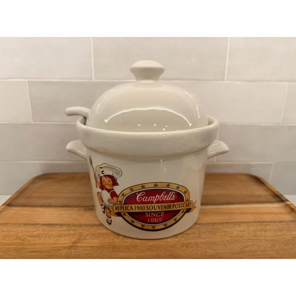 Vintage 1996 Campbell's‎ Kids Soup Tureen with Lid and Ladle Advertising